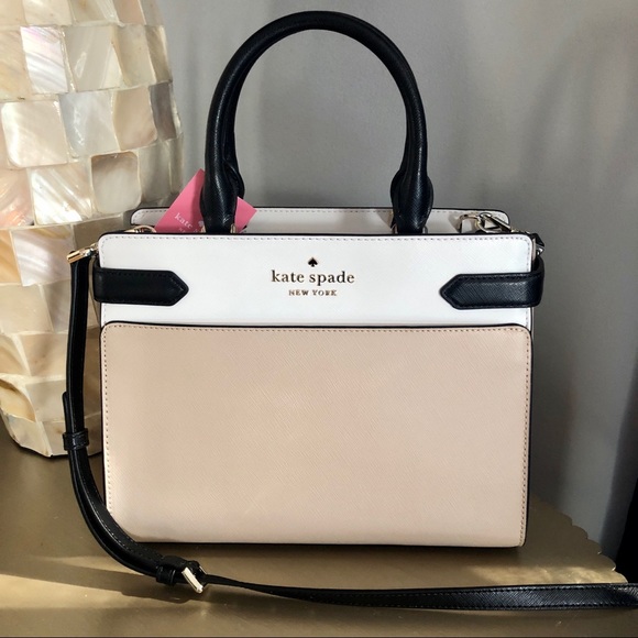 KATE♠️SPADE Staci Colorblock MD Satchel + Wallet - Picture 3 of 10